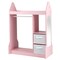 Toy Storage Armoire for Kids with Clothes Hanger, Mirror & Foldable Bins